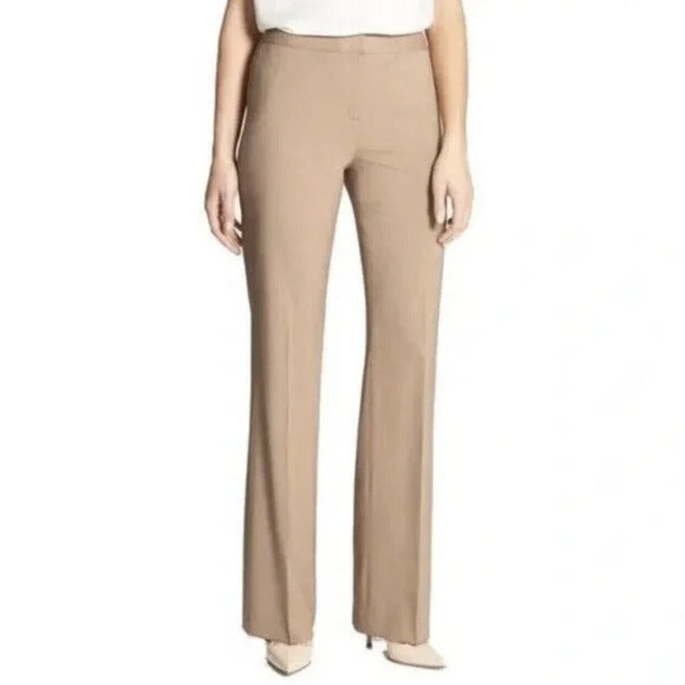 Lafayette 148 New York Women's Straight-Leg Trousers in Beige